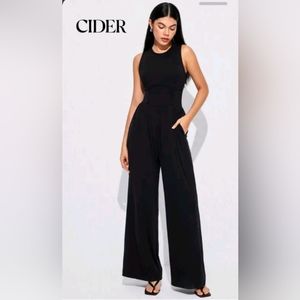 NWT CIDER 2X (20/22) black sleeveless jumpsuit